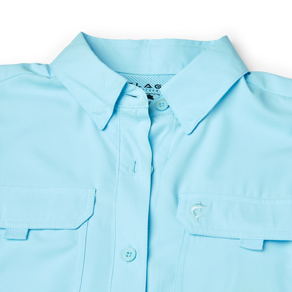 KEYS SS GUIDE FISHING SHIRT TAHITI BLUE