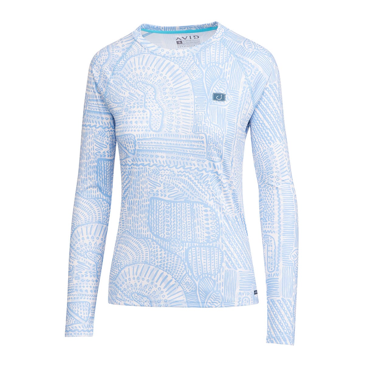 BEACHWOOD WOMENS AVIDRY LONG SLEEVE CLEARWATER SKY