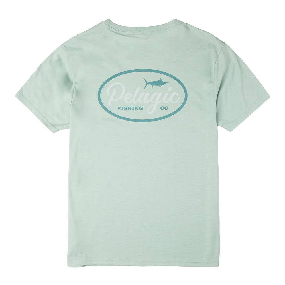 CIRCLED PREMIUM TRIBLEND TEE HEATHER SAGE