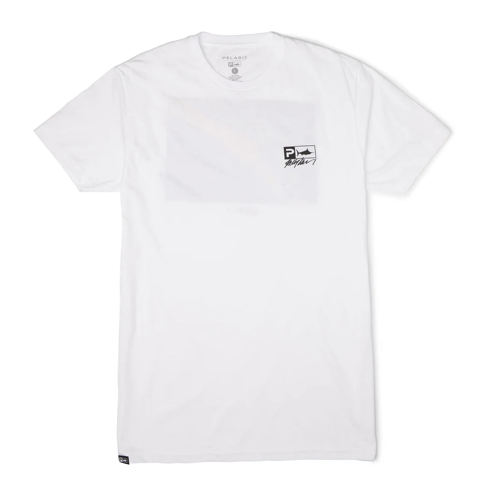 KDF ABSTRACT MARLIN  PREM TEE WHITE