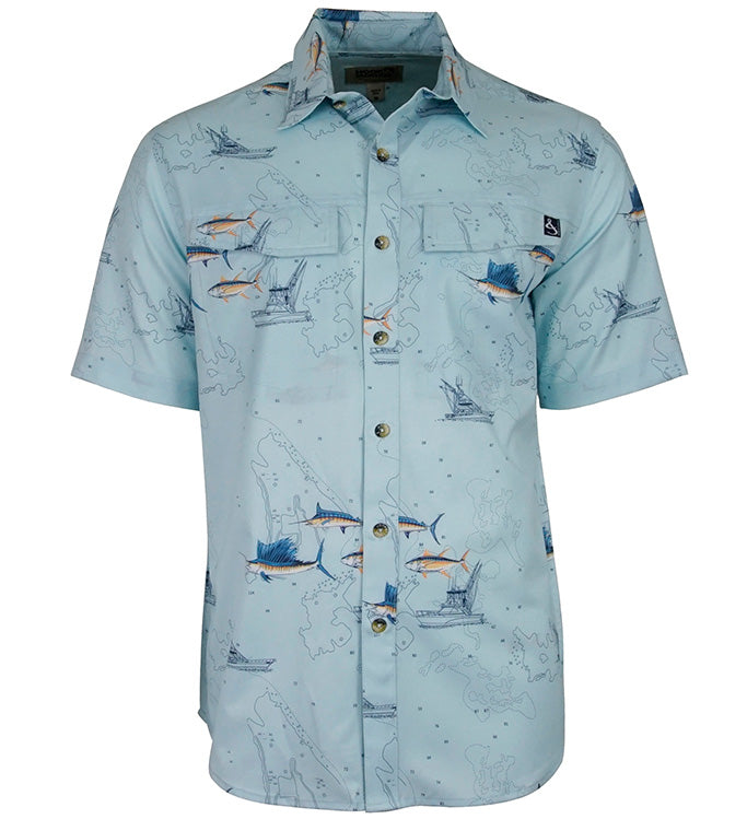 XMMSWDLA Mens Short Sleeve Shirts Button Down Tops Fishing Tees
