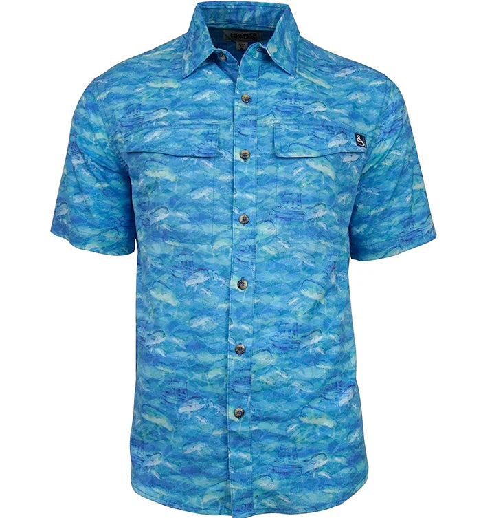 MAHI RUSH SS FISHING SHIRT SKY BLUE