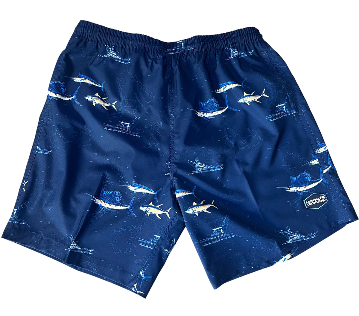 MARINE CHARTS SWIM TRUNKS NAVY BLUE