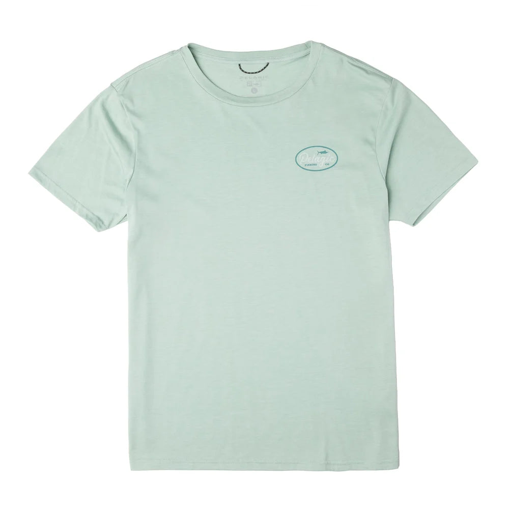CIRCLED PREMIUM TRIBLEND TEE HEATHER SAGE