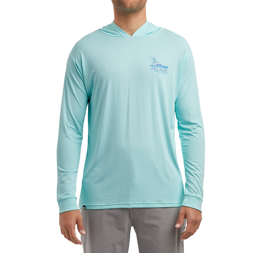 Pelagic Aquatek Marlin Mind Fishing Shirt XXL / Tahiti Blue
