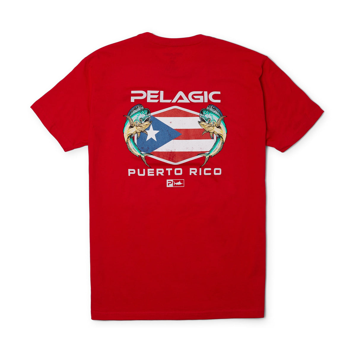 PUERTO RICO DORADO FISHING T-SHIRT RED - Sal y Pesca Tackle Shop