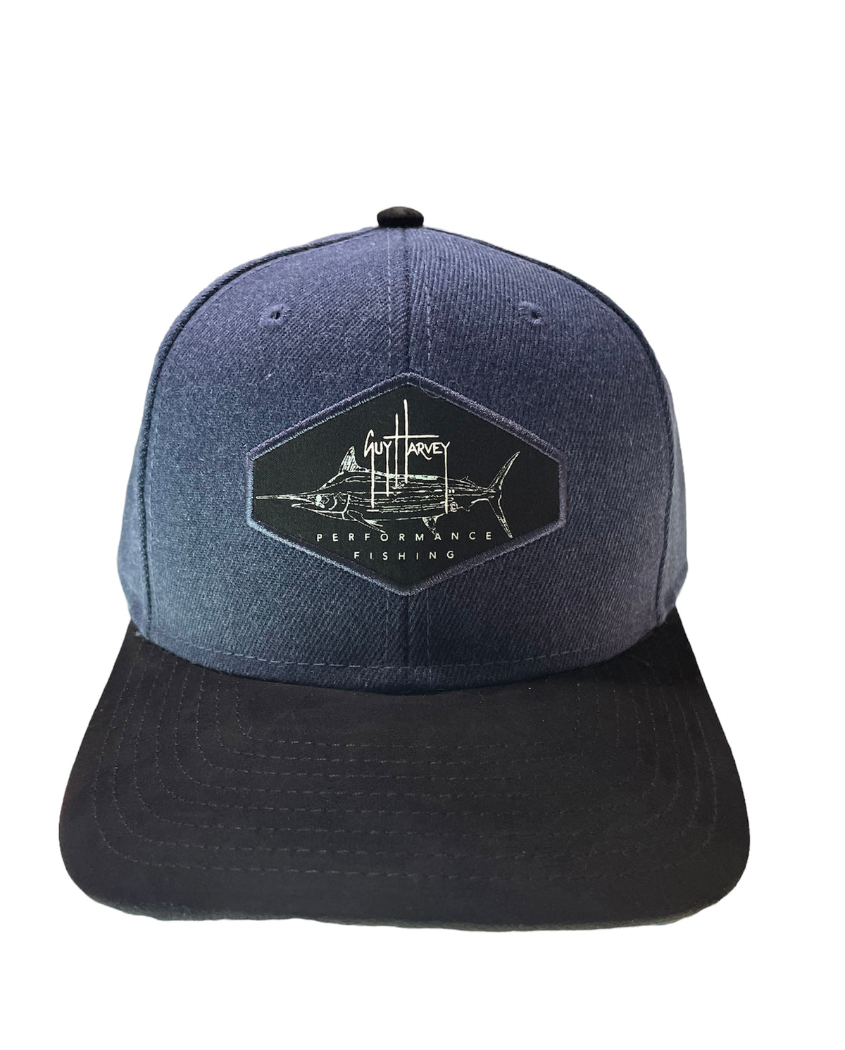 MEN&#39;S MARLIN PATCH MESH TRUCKER HAT DEMIN HEATHER